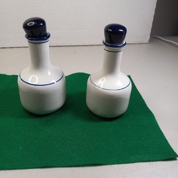 Vintage Rosenthal Netter Cobalt Blue Art Pottery Kitchen Ceramic Jar & Stoppers - Picture 3 of 9